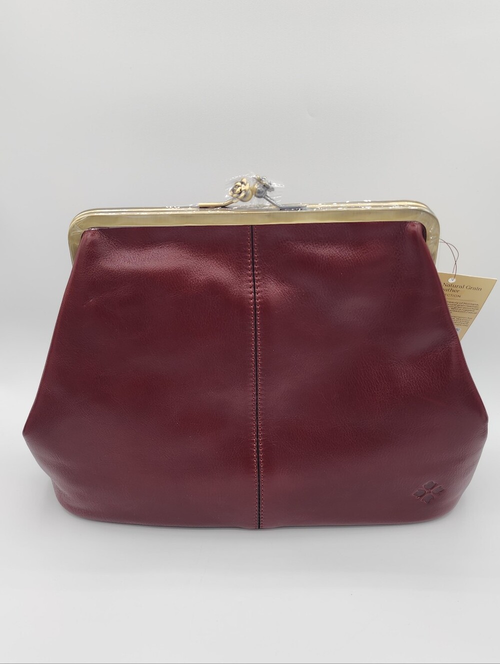 Patricia Nash Vivienne Oxblood Leather Frame Bag NWT